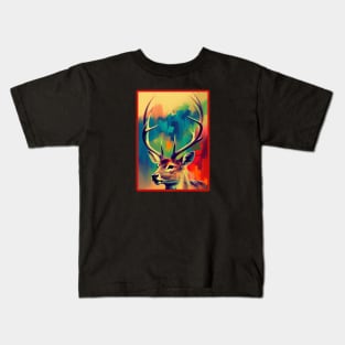 Colorful deer artwork Kids T-Shirt